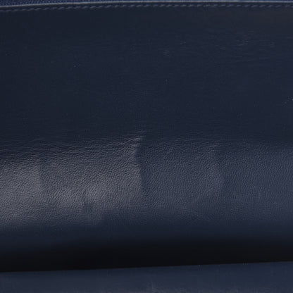 Chanel Patent Quilted Maxi Double Flap Navy Blue 9 of 15