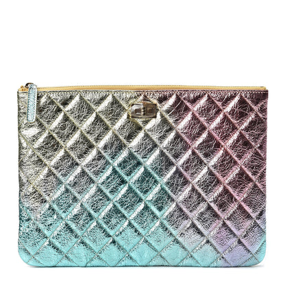 Chanel Metallic Goatskin Quilted Medium 2.55 Reissue Cosmetic Case Multicolor 1 of 9