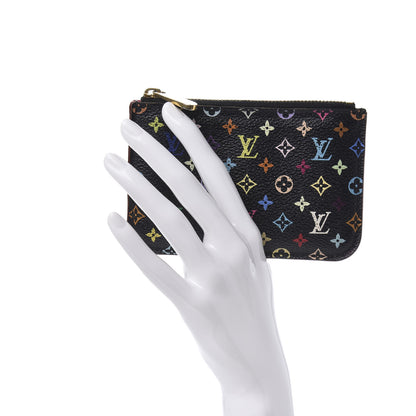 Louis Vuitton Monogram Multicolor Key Pouch Black Grenade 2 of 12