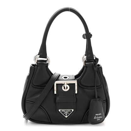 Prada Nappa Soft Padded Re-Edition 2002 Moon Bag Black 1 of 10