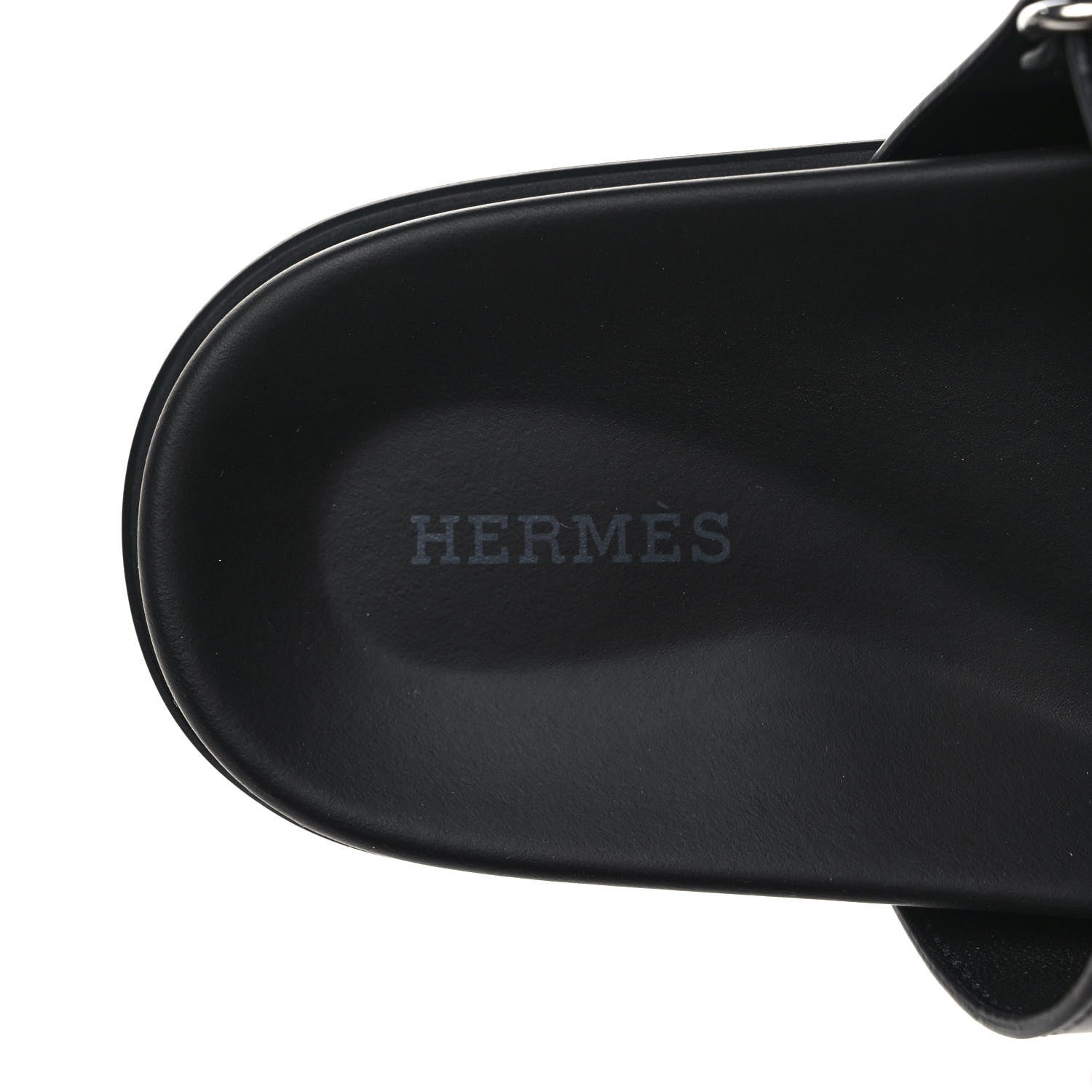 Hermes Calfskin Womens Chypre Sandals 39.5 Black 7 of 9