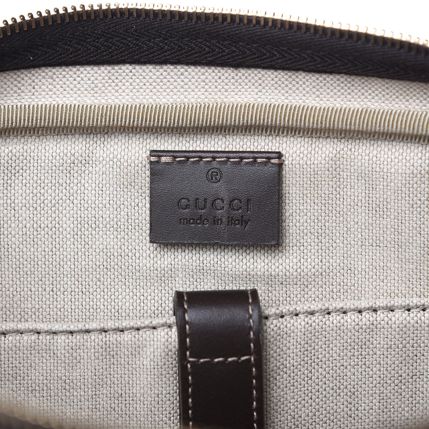 GG Supreme Monogram Briefcase Dark Brown