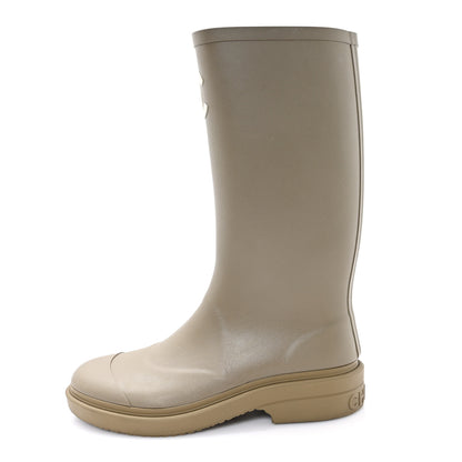 Chanel Caoutchouk CC High Boots 37 Khaki 1 of 10