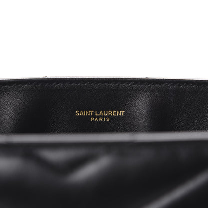 Saint Laurent Calfskin Y Quilted Monogram Medium Loulou Chain Satchel Black 10 of 12