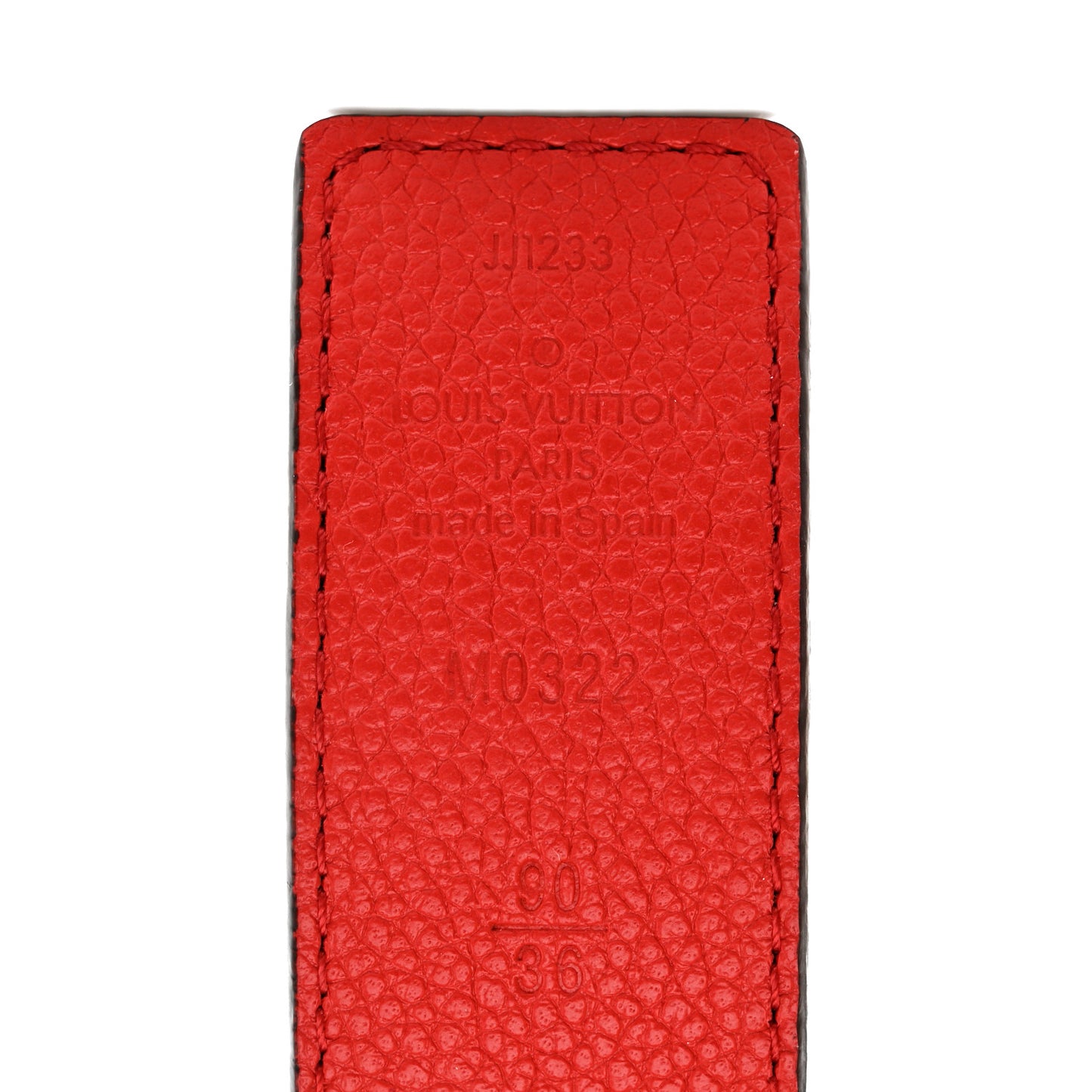 Monogram 30mm LV Initiales Reversible Belt 90 36 Coquelicot
