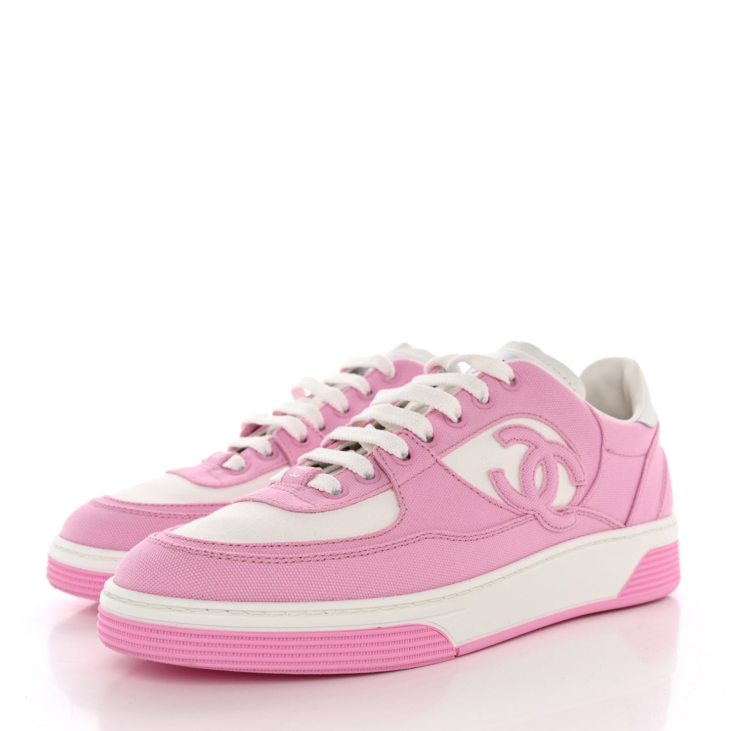 Cotton Sneakers 39.5 Pink White