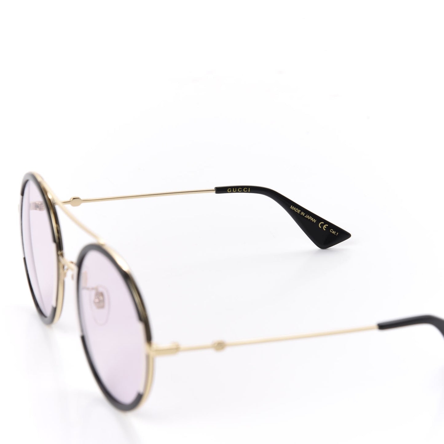 Round Sunglasses GG 0061S Gold Pink