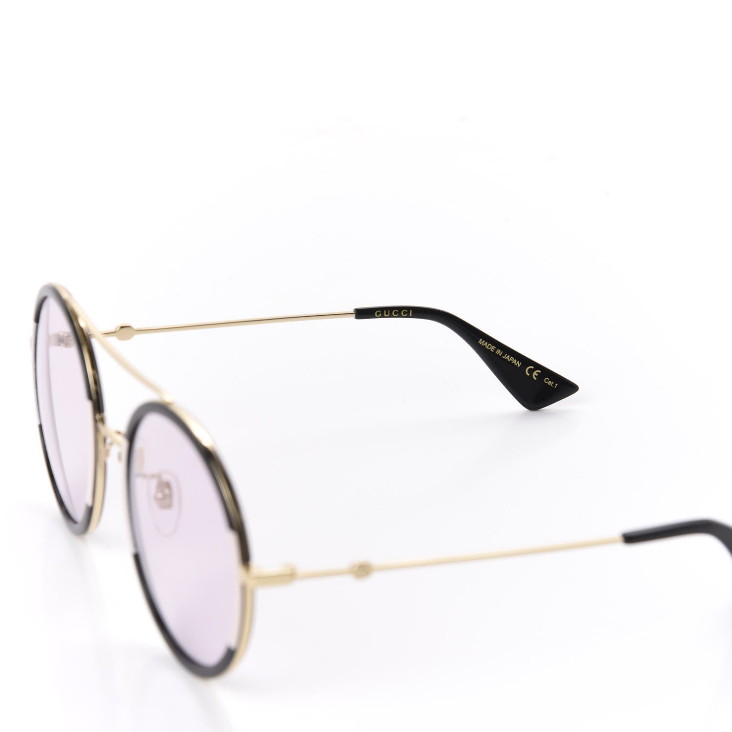 Gucci Round Sunglasses GG 0061S Gold Pink 5 of 8