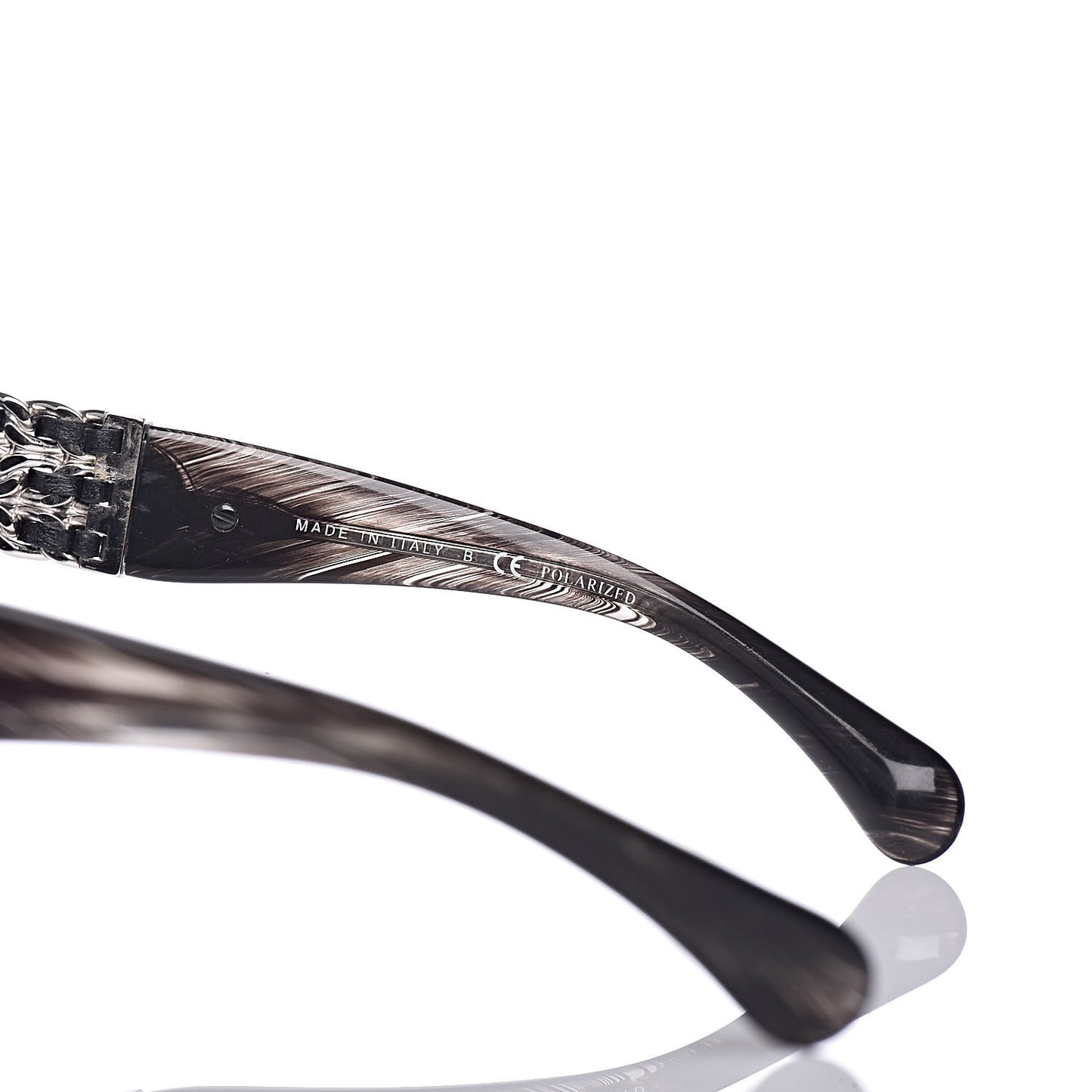 Square Chain Sunglasses 5362-Q Shaded Black