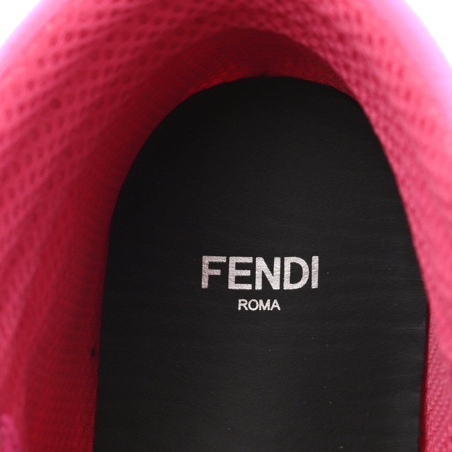 Fendi X NICKI MINAJ Lycra Macro FF Embossed Prints On High Top Sneakers 38 Pink 6 of 8