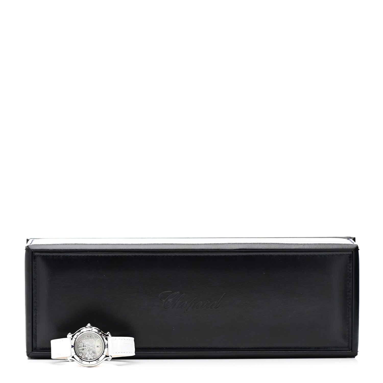 Chopard Stainless Steel Alligator 4 Floating Diamond 38mm Happy Sport Snowflake Watch White 28/8948 5 of 5
