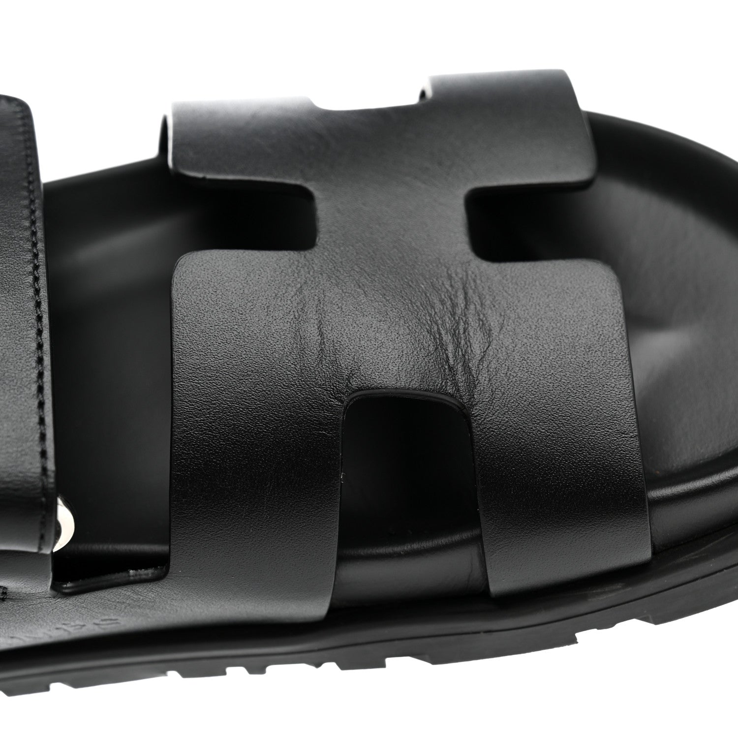 Hermes Calfskin Womens Chypre Sandals 35.5 Black 10 of 10