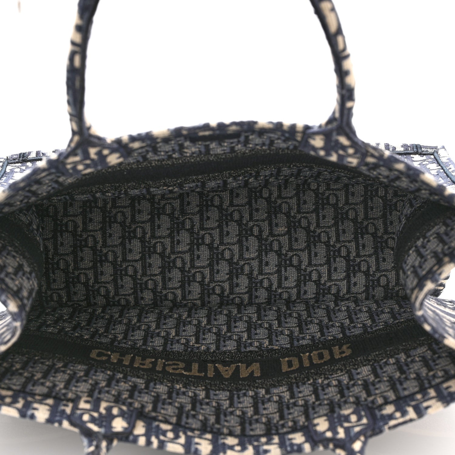 Christian Dior Oblique Large Book Tote Blue Multicolor 5 of 10