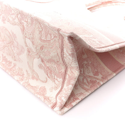 Christian Dior Canvas Toile De Jouy Embroidered Large Book Tote Pink 10 of 10