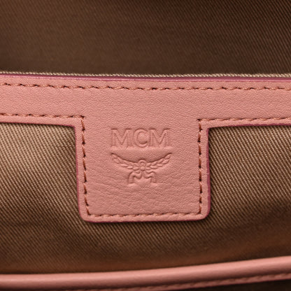 MCM Calfskin Ottomar Monogram Small Backpack Pink 7 of 10