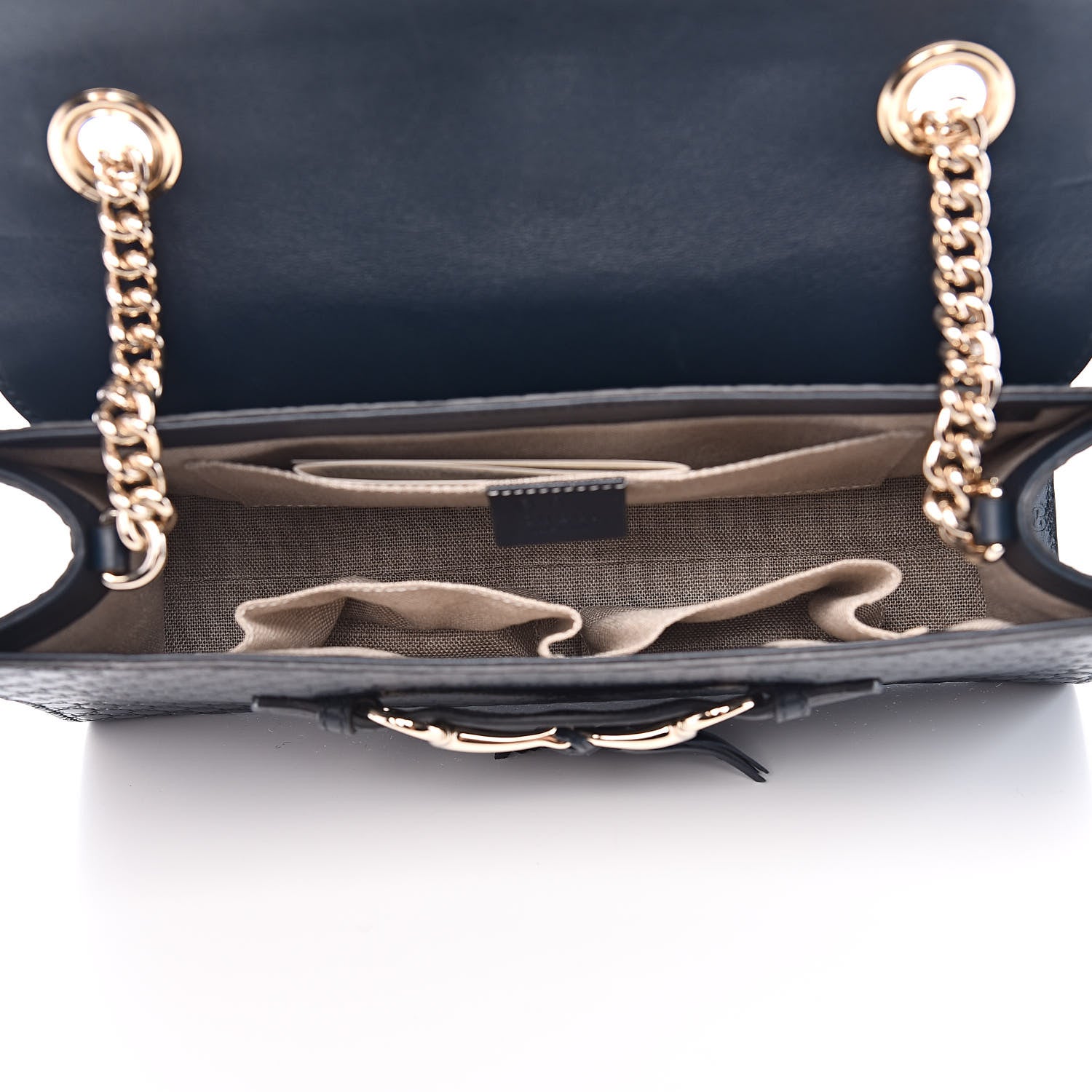 Gucci Soft Microguccissima Medium Emily Chain Shoulder Bag Blue 5 of 11