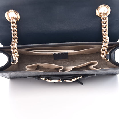 Gucci Soft Microguccissima Medium Emily Chain Shoulder Bag Blue 5 of 14