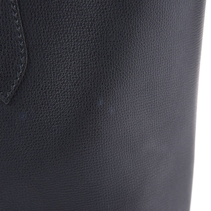 Burberry Grainy Calfskin Haymarket Check Medium Reversible Tote Black 9 of 11