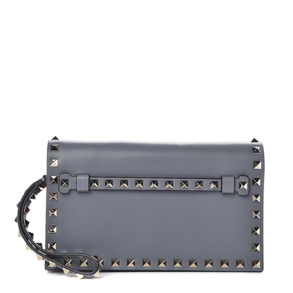 Valentino Garavani Nappa Small Rockstud Wristlet Clutch Light Stone 1 of 8