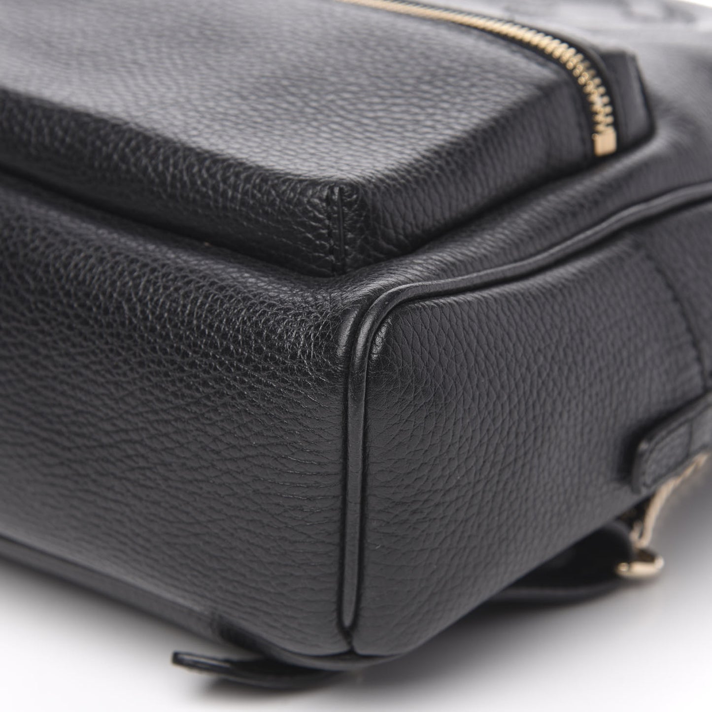 Pebbled Calfskin Soho Chain Backpack Black