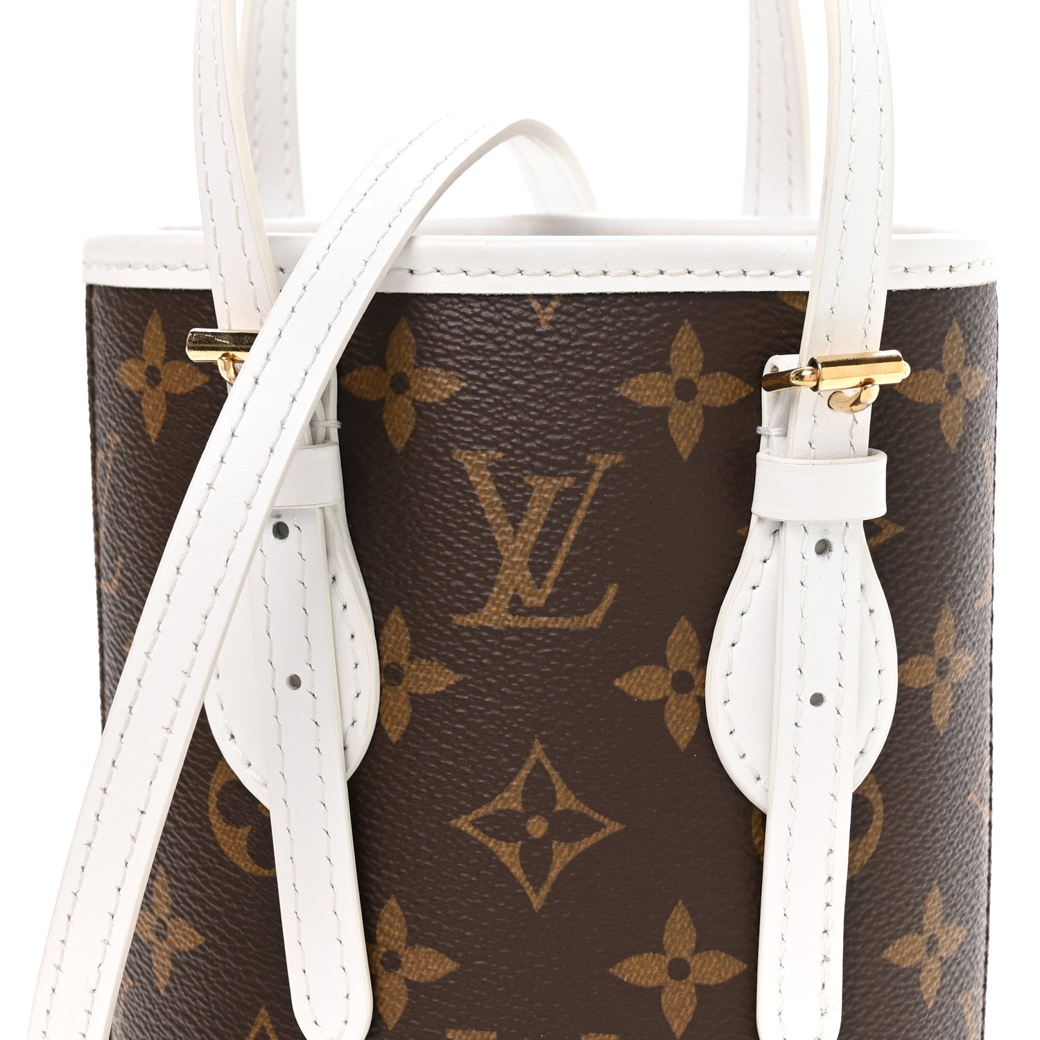 Louis Vuitton Monogram LV Match Nano Bucket Bag White 1887270