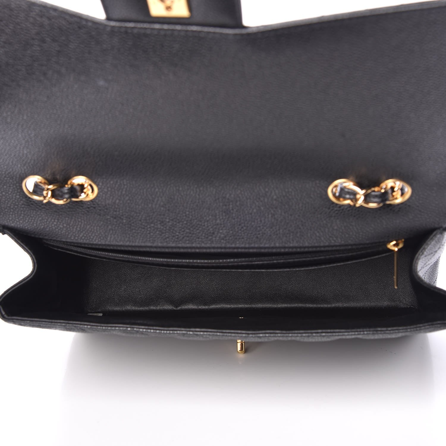 Chanel Caviar Quilted Jumbo Single Flap Black 6 of 9
