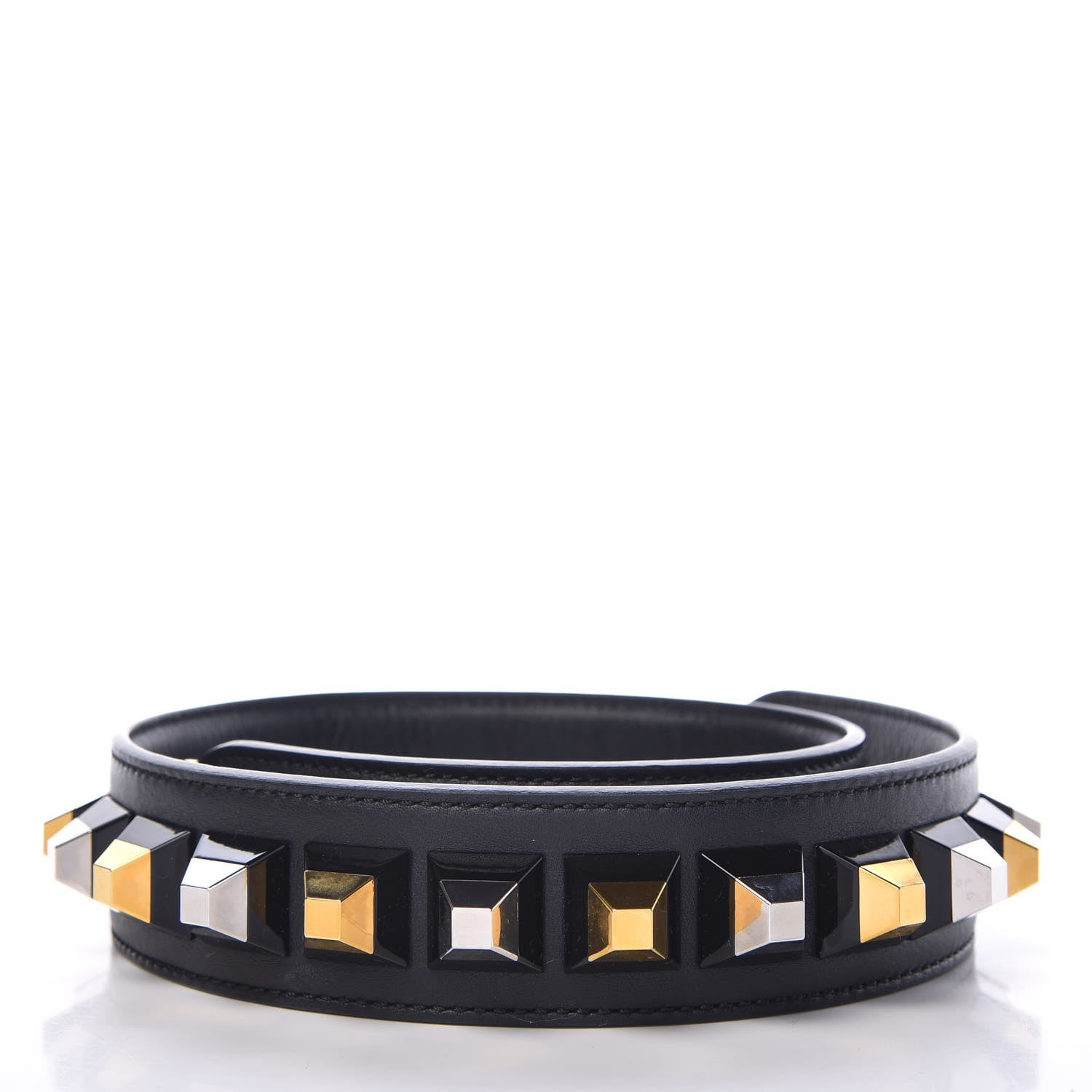 Fendi Calfskin Studded Strap You Black Gold 2 of 4