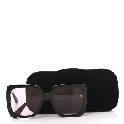 Gucci Crystal Square Frame GG Sunglasses GG0418S Black Pink 9 of 9