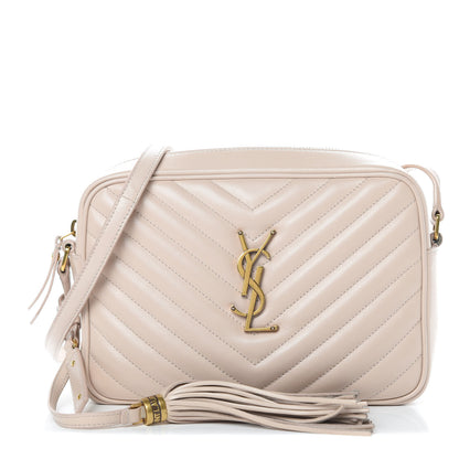 Saint Laurent Calfskin Matelasse Monogram Lou Camera Bag Washed Light Pink 1 of 12