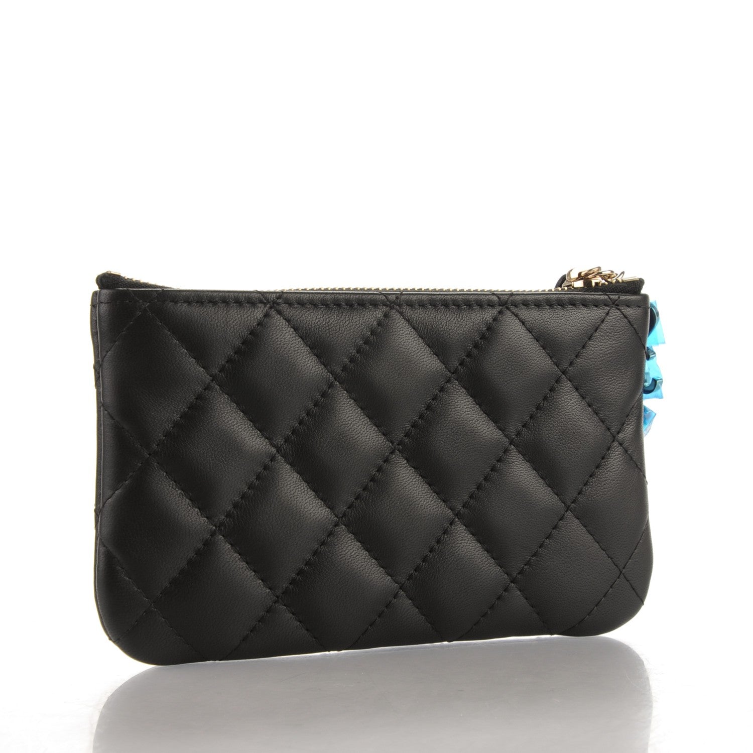 Chanel Lambskin Quilted Casino Coin Purse Black 3 of 8