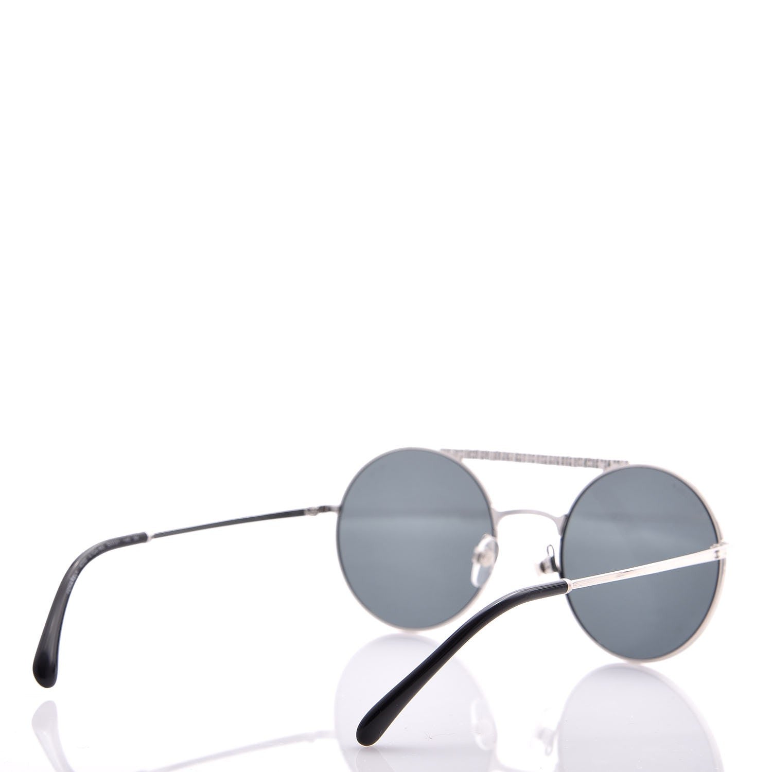 Chanel Metal Winter Round Sunglasses 4232 Silver 4 of 8