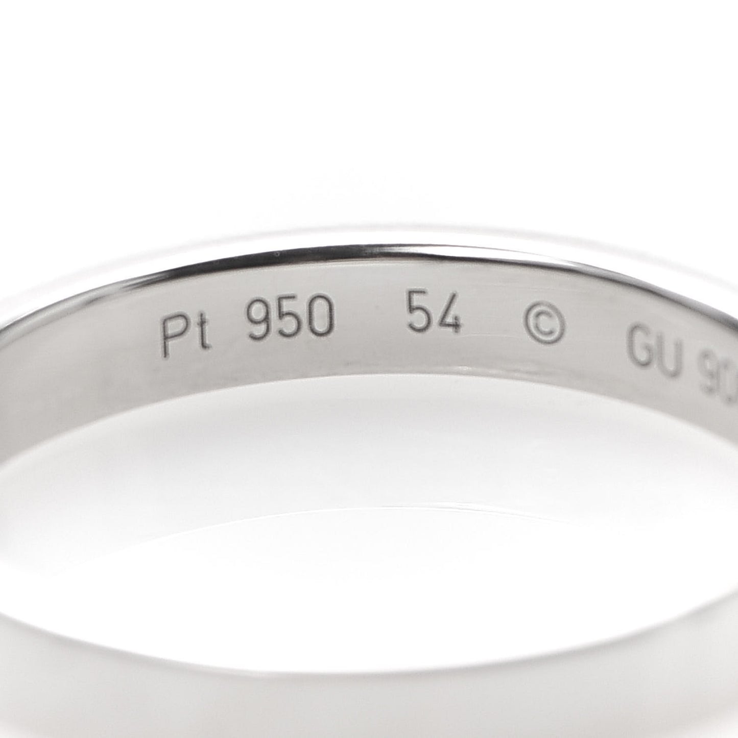 Platinum 3mm C De Wedding Band Ring 54 7