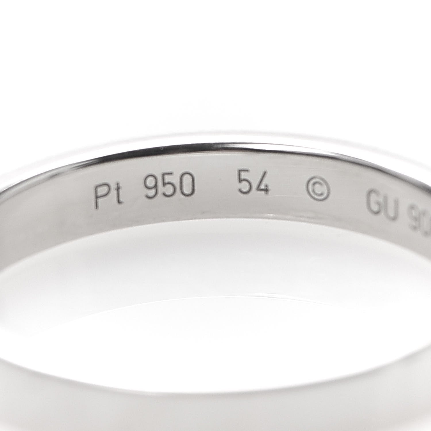 Cartier Platinum 3mm C De Wedding Band Ring 54 7 4 of 5