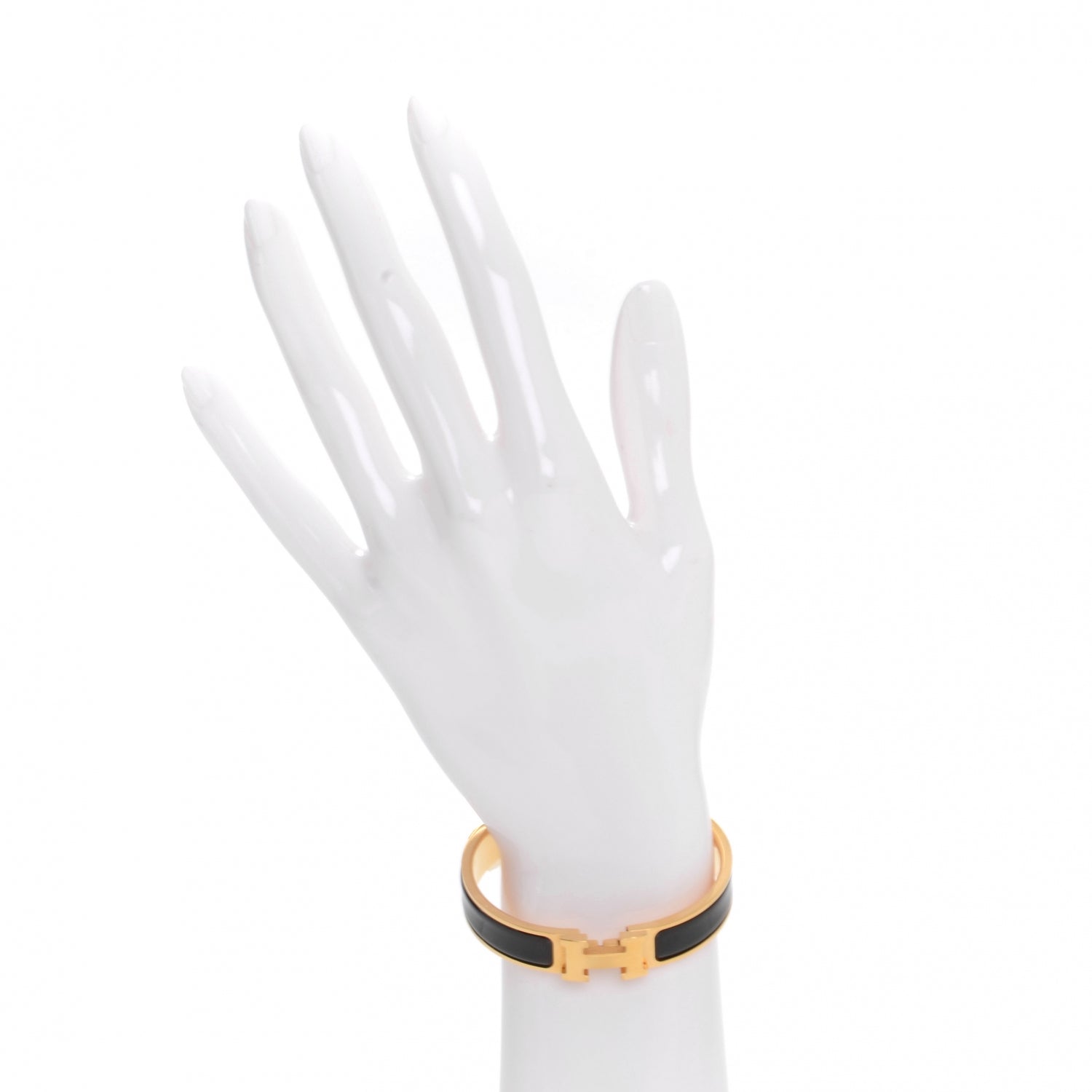 Hermes Enamel Narrow Clic Clac H Bracelet PM Black 2 of 8