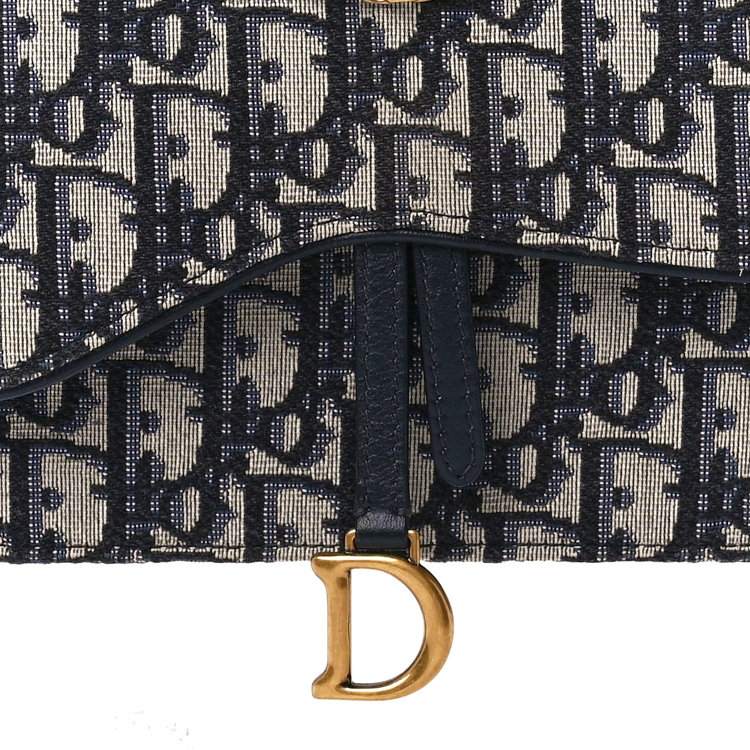 Christian Dior Oblique Saddle Chain Pouch Blue 7 of 11