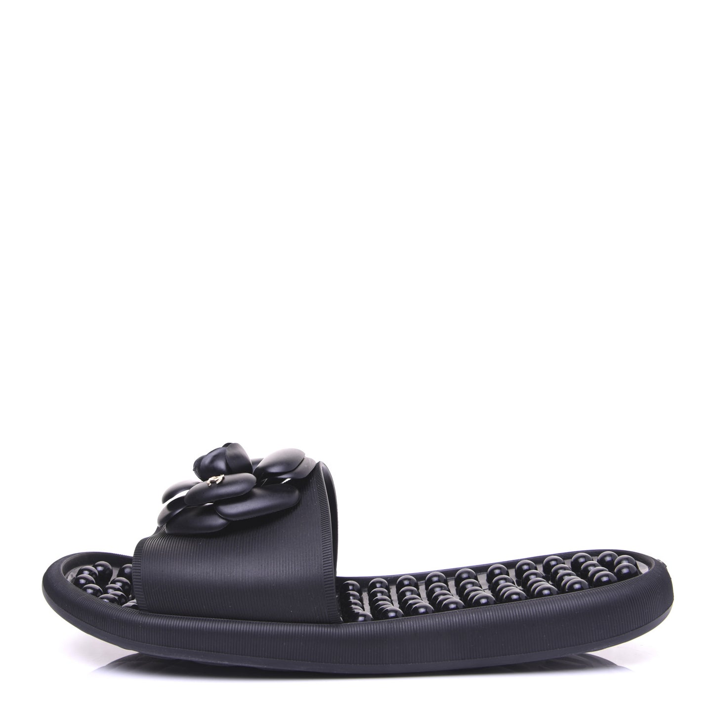 Thermoplastic PVC Camellia Mule Sandals 40 Black