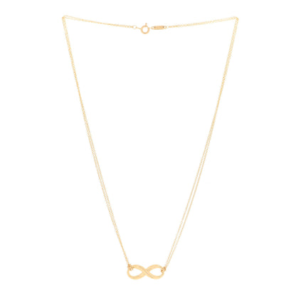 Tiffany 18K Yellow Gold Infinity Double Chain Pendant Necklace 3 of 6