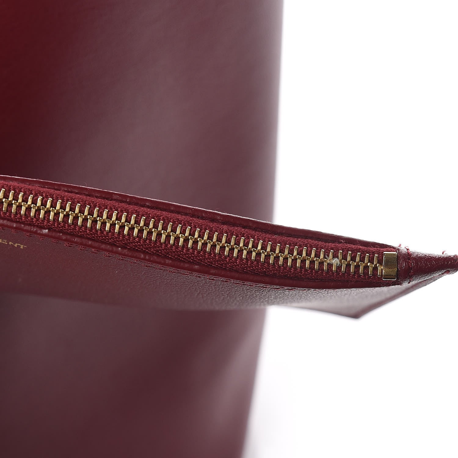 Saint Laurent Calfskin Large Shopping Tote Bordeaux 9 of 13
