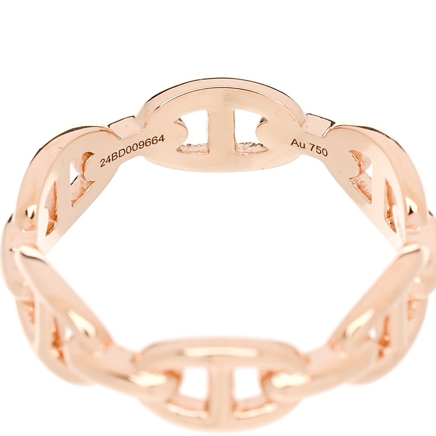 18K Rose Gold PM Chaine d'Ancre Enchainee Ring 54 7