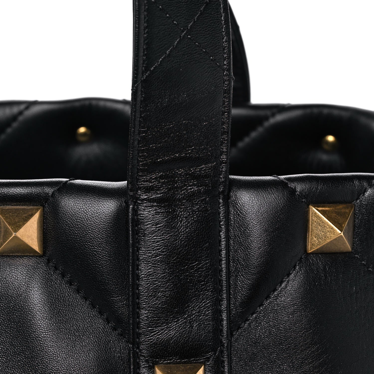 Valentino Garavani Nappa Medium Roman Stud Tote Black 12 of 12