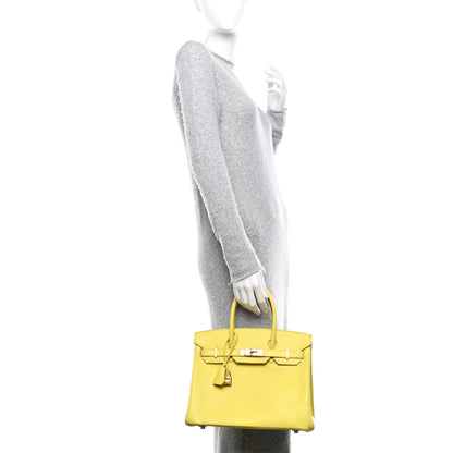 Hermes Epsom Birkin 30 Lime 2 of 12