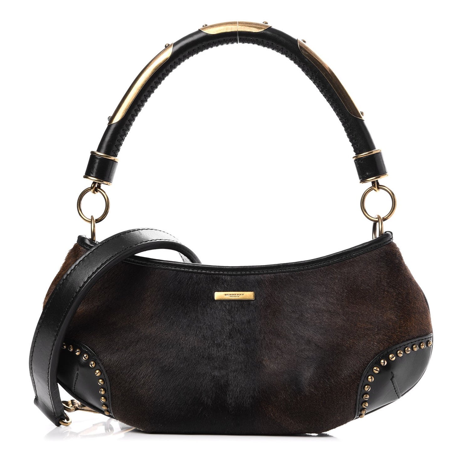 Prorsum Calf Hair Studded Shoulder Bag