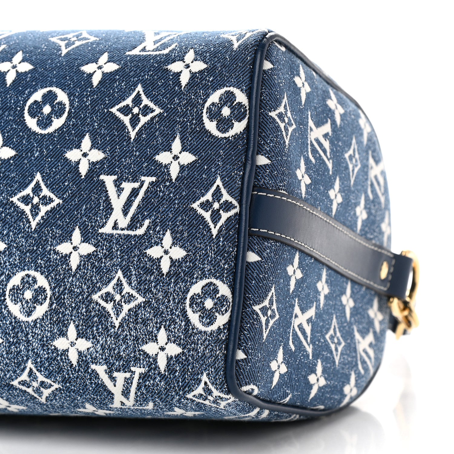 Louis Vuitton Monogram Jacquard Denim Speedy Bandouliere 25 Bleu 9 of 9