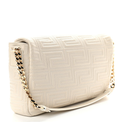 Versace Calfskin Icon Quilted Flap White 3 of 8