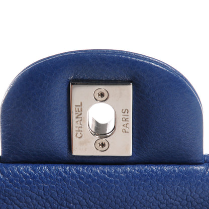 Chanel Washed Caviar Medium Double Flap Blue 5 of 8