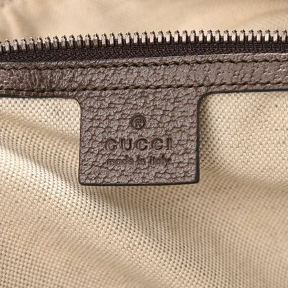 Gucci Soft GG Supreme Monogram Textured Dollar Calfskin Web Large Ophidia Carry-On Duffle Bag Beige Ebony New Acero 5 of 10