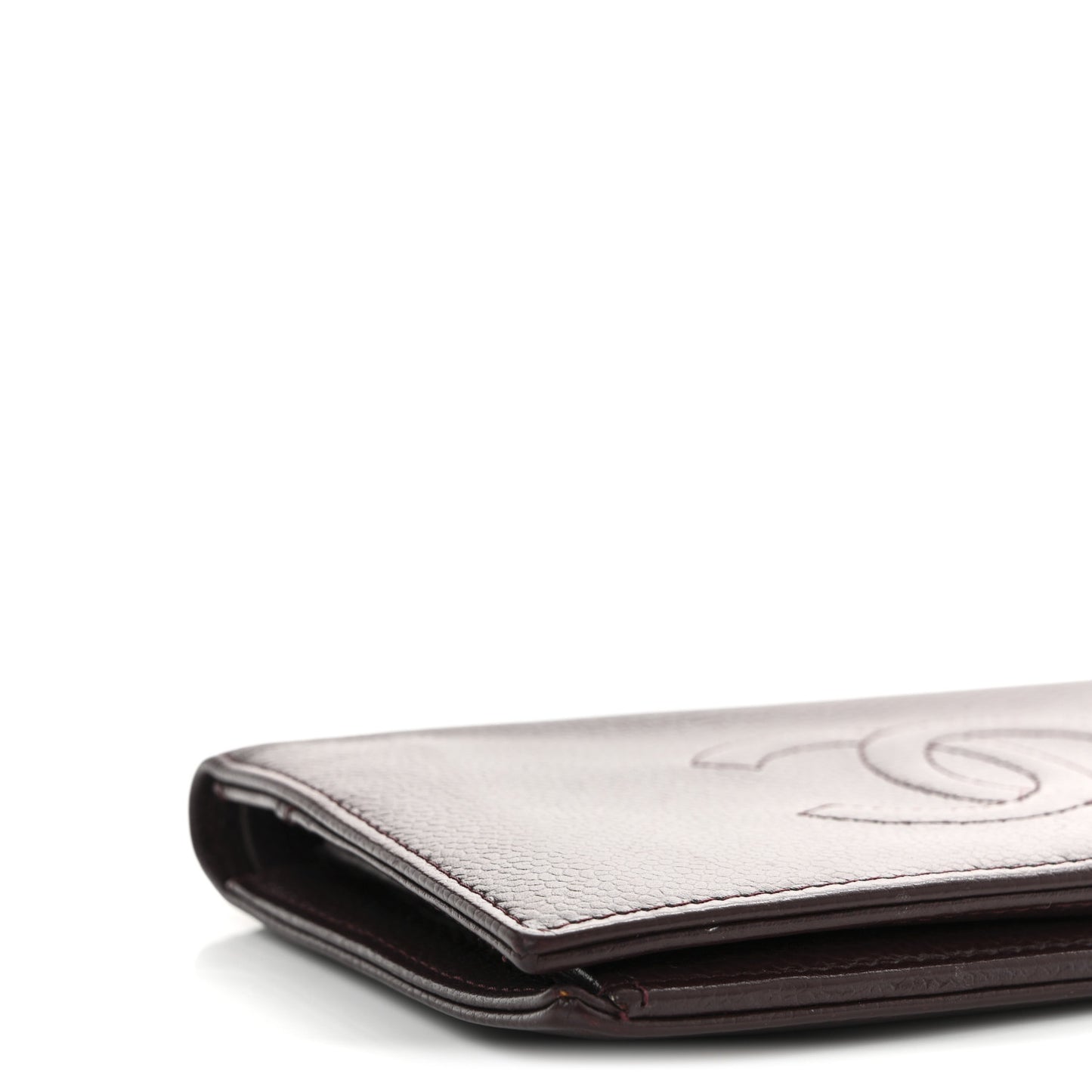 Caviar Timeless CC Yen Wallet Burgundy