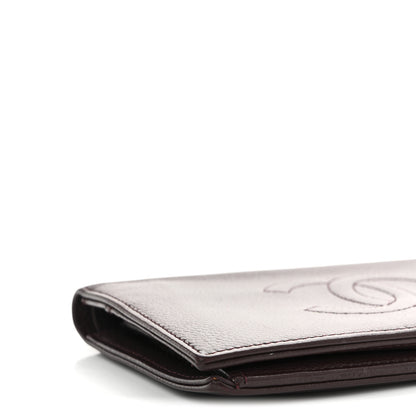 Chanel Caviar Timeless CC Yen Wallet Burgundy 11 of 18