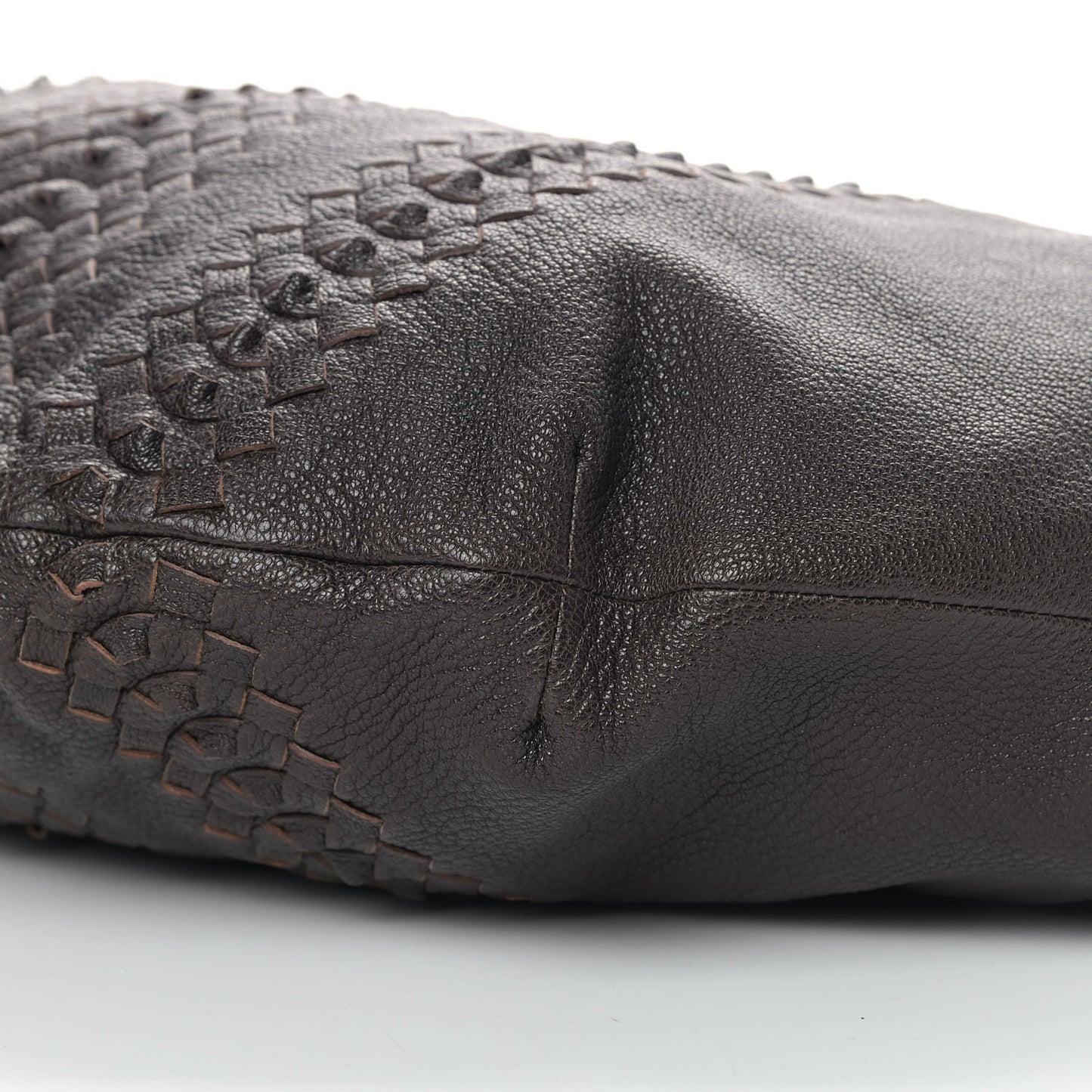 Cervo Deerskin Woven Hobo Ebano