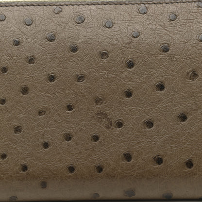 Hermes Ostrich Azap Wallet Gris Tourterelle 7 of 13